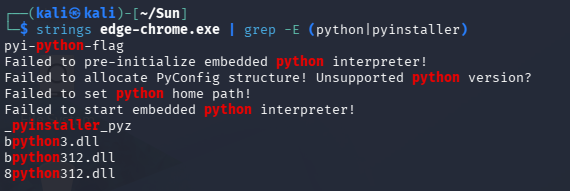 Figure 2 – Python strings in the infostealer.