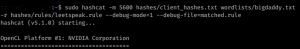 Cracking Hashes Example