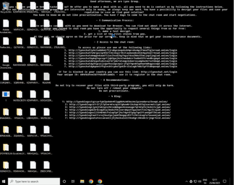 Ransom note displayed as desktop wallpaper-2