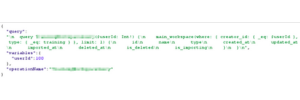 Query in the standard GraphQL format