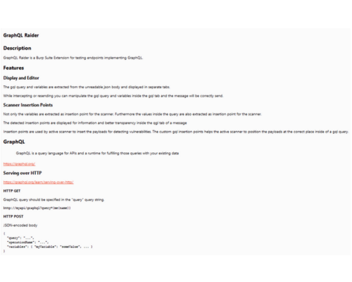 Tool description
