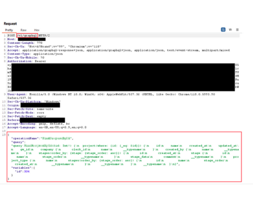 GraphQL request